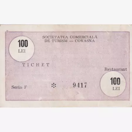 Románia 100 lei tichet Covasna