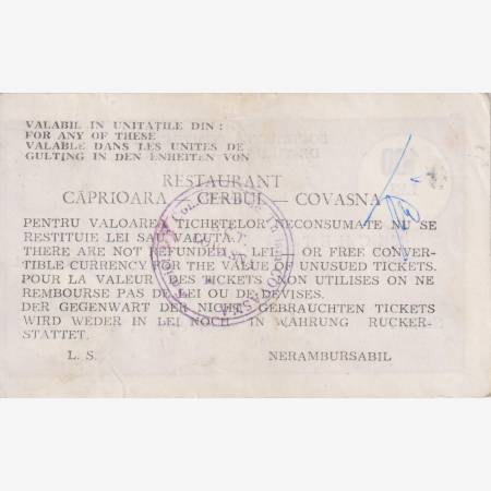 Románia 100 lei tichet Covasna