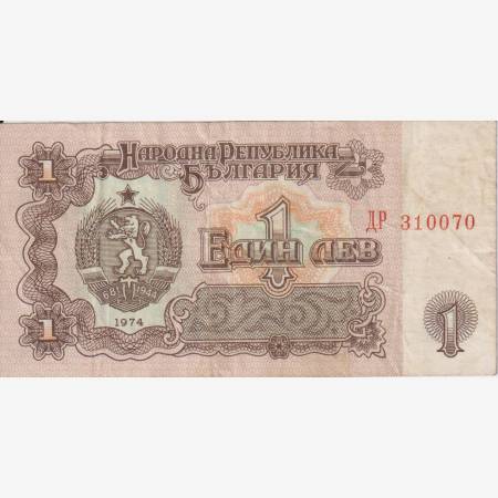 Bulgária 1 lev 1974.   P88