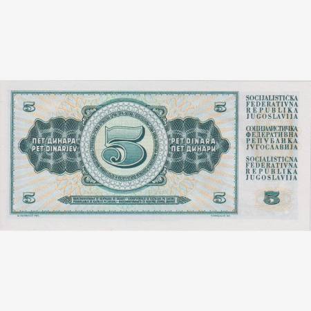 Jugoszlávia 5 dinár 1968.   P 81