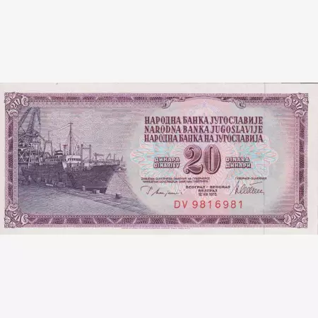 Jugoszlávia 20 dinár 1978.   P 88a
