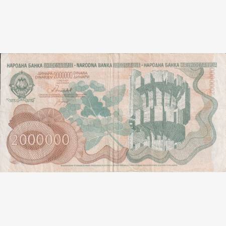 Jugoszlávia 2.000.000 dinár 1989.   P 100
