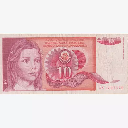 Jugoszlávia 10 dinár 1990.   P 103a
