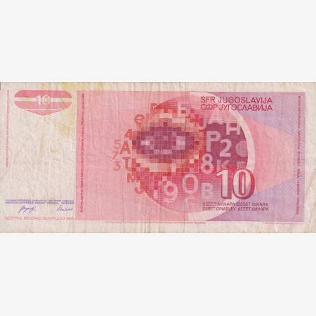 Jugoszlávia 10 dinár 1990.   P 103a
