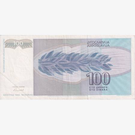 Jugoszlávia 100 dinár 1992.   P 112