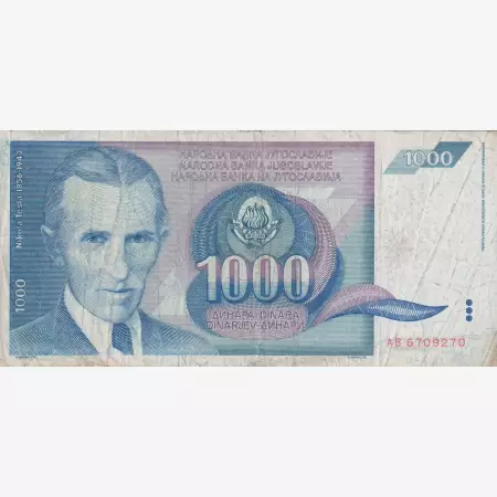 Jugoszlávia 1000 dinár 1991.   P 110