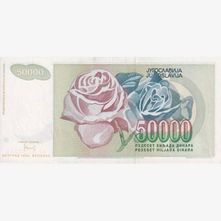 Jugoszlávia 50.000 dinár 1992.   P 117