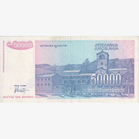 Jugoszlávia 50.000 dinár 1993.   P 130