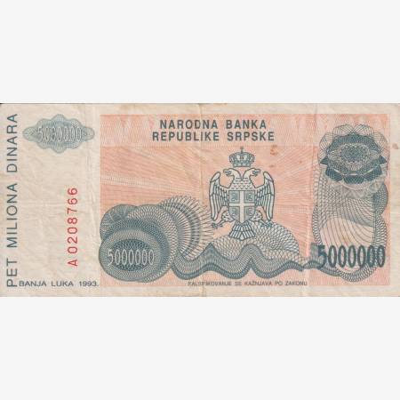 Bosznia-Hercegovina 5.000.000 dinár 1993.   P 153