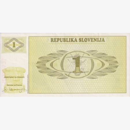 Szlovénia 1 tolar 1990.   P 1