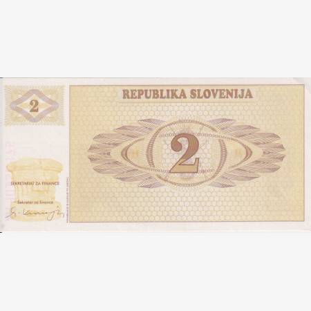Szlovénia 2 tolarjev 1990.   P 2