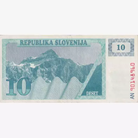 Szlovénia 10 tolarjev 1990.   P 4