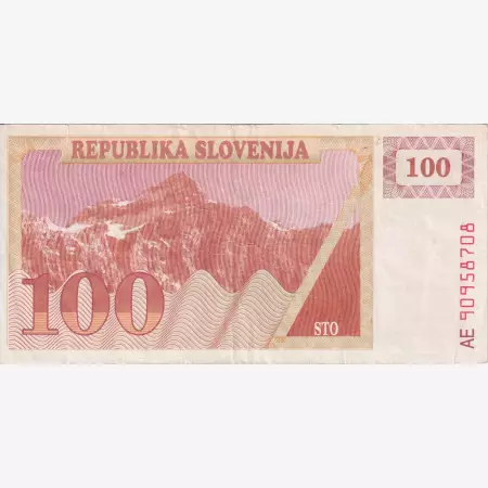 Szlovénia 100 tolarjev 1990.   P 6