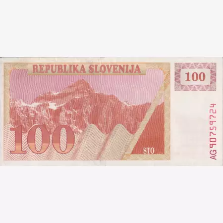 Szlovénia 100 tolarjev 1990.   P 6