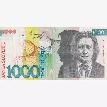 Szlovénia 1000 tolarjev 1992.   P 17