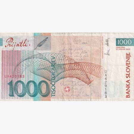 Szlovénia 1000 tolarjev 1992.   P 17