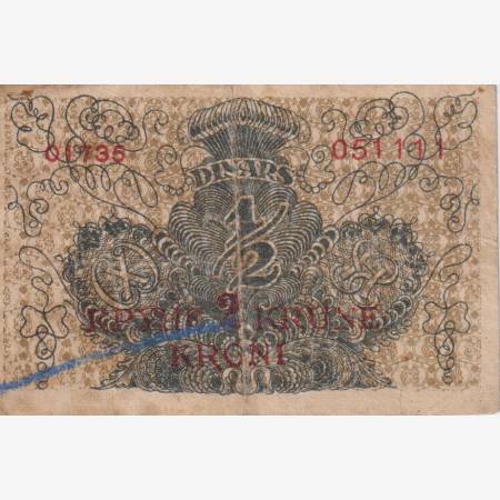 Jugoszlávia 1/2 dinár 1919. P 14