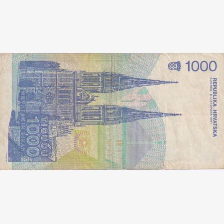 Horvátország 1000 dinár 1991.   P 22