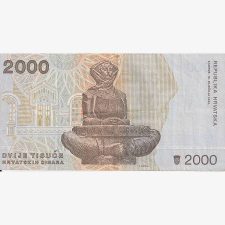 Horvátország 2000 dinár 1993.   P23