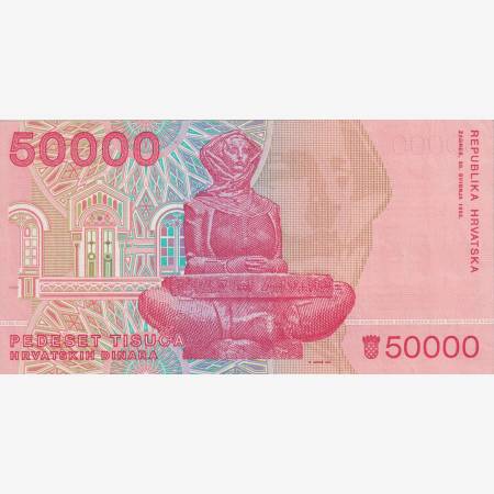 Horvátország 50.000 dinár 1993.   P 26