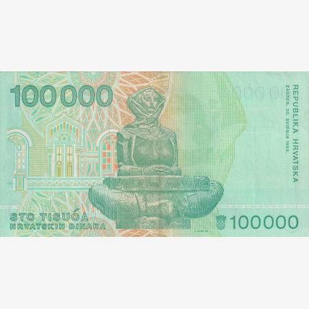 Horvátország 100.000 dinár 1993.   P 27