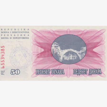 Bosznia-Hercegovina 50.000 dinár 1993.   P 55d
