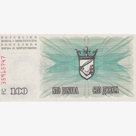 Bosznia-Hercegovina 100.000 dinár 1993.