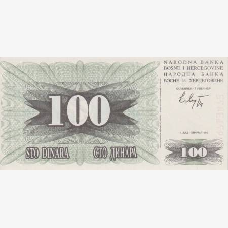 Bosznia-Hercegovina 100 dinár 1992.   P 13