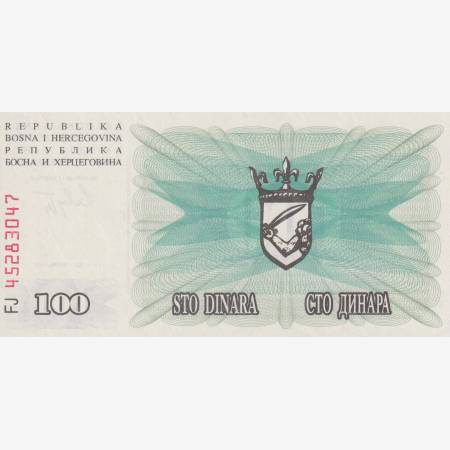 Bosznia-Hercegovina 100 dinár 1992.   P 13