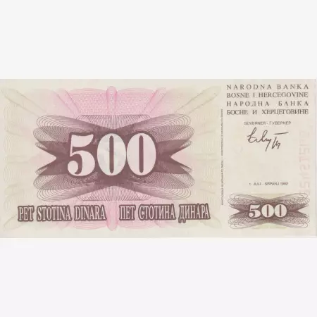 Bosznia-Hercegovina 500 dinár 1992.   P 14