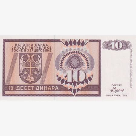 Bosznia-Hercegovina 10 dinár 1992.   P 133