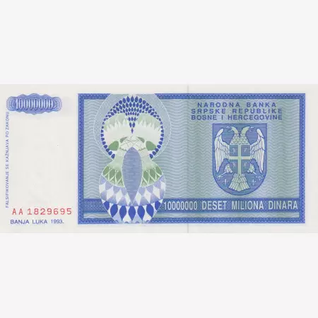 Bosznia-Hercegovina 10.000.000 dinár 1992.   P 144c