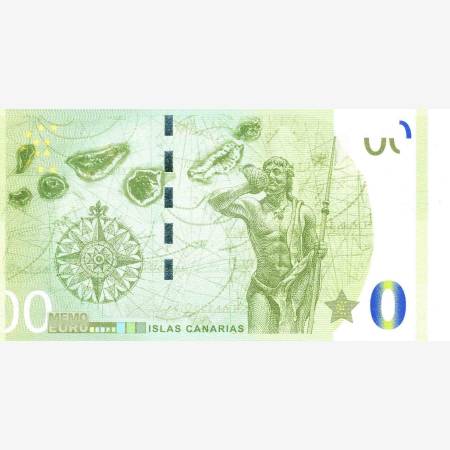 2018. "0"  Euro Kanári-szigetek Emlékbankjegy