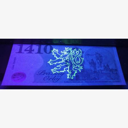 2023. Prága Óratorony 1410. Prágai vár 1357. Emlékbankjegy UV