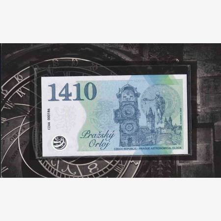 2023. Prága Óratorony és a Károly híd  Emlékbankjegy pár UV díszcsomagolás
