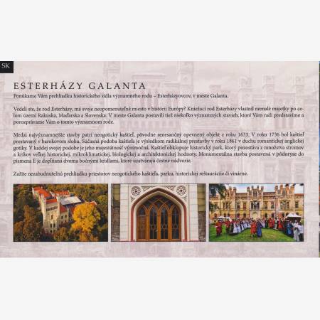 "0" Euro Eszterházy kastély Galánta Emlékbankjegy díszcsomagolás