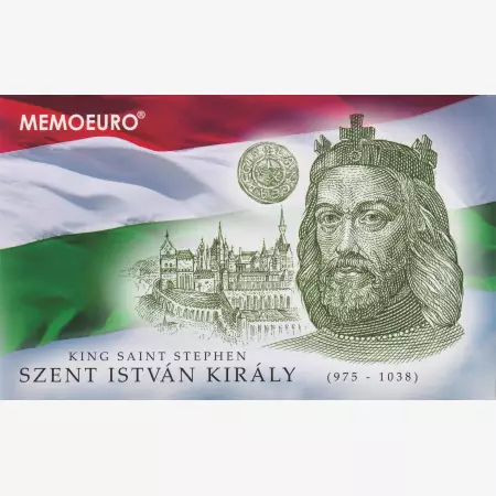 2018. "0" Euro Szent István király Emlékbankjegy díszcsomagolás