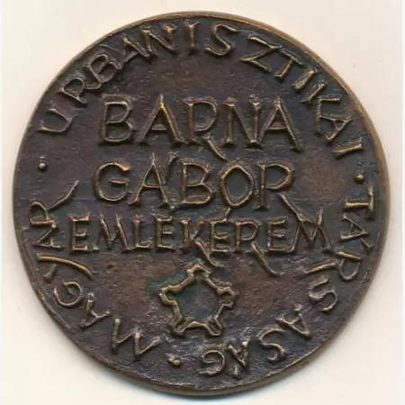 Magyar Urbanisztikai Társaság "Barna Gábor" érem 2011. Br. 60,5mm