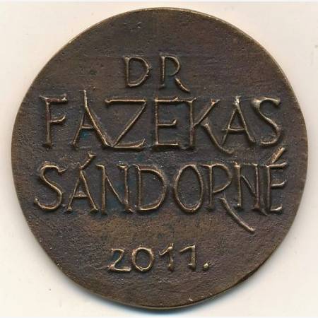 Magyar Urbanisztikai Társaság "Barna Gábor" érem 2011. Br. 60,5mm