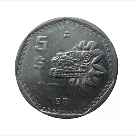 Mexikó 5 pesos 1981. Ni.