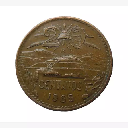 Mexikó 20 centavos 1965. Br.