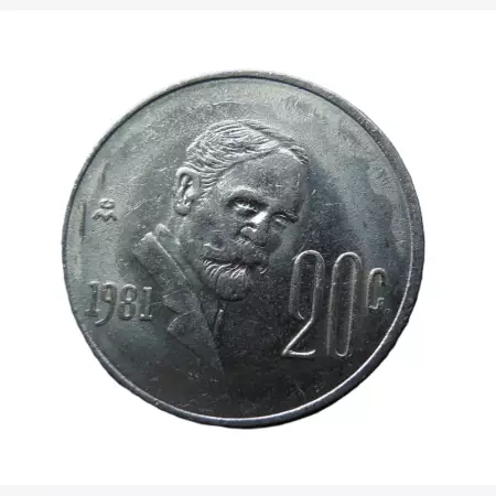 Mexikó 20 centavos 1981. Ni.