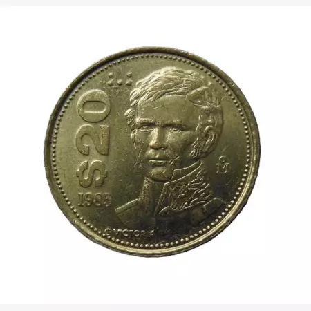 Mexikó 20 pesos 1985. Br.
