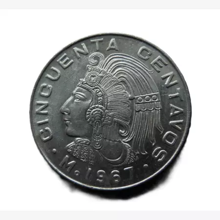 Mexikó 50 centavos 1967. Ni.