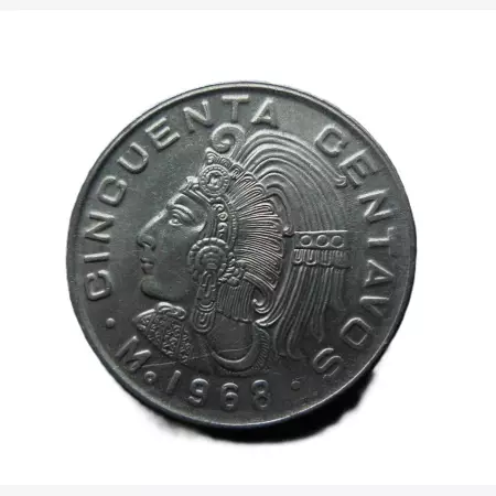 Mexikó 50 centavos 1968. Ni.