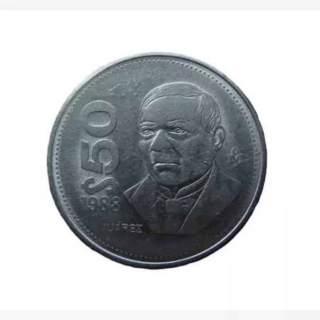 Mexikó 50 pesos 1988. Ni.