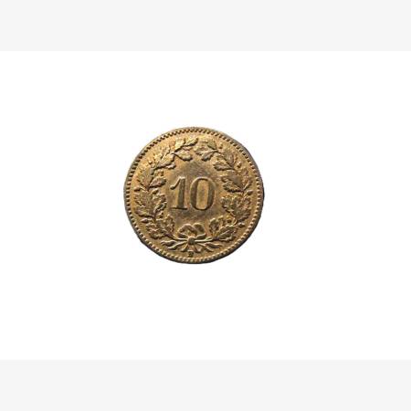 Svájc 10 rappen 1919.  Ni