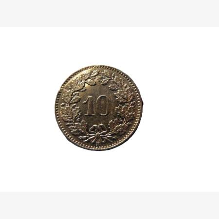 Svájc 10 rappen 1957.  Ni