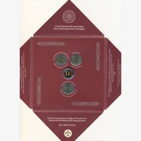 2019. MNB. 100 Forint Minta szett bicolor