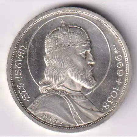 Szent Isván 5 Pengő 1938. Ezüst